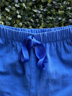 Superbalist Cobalt Blue Cotton Drawstring Pants — detail