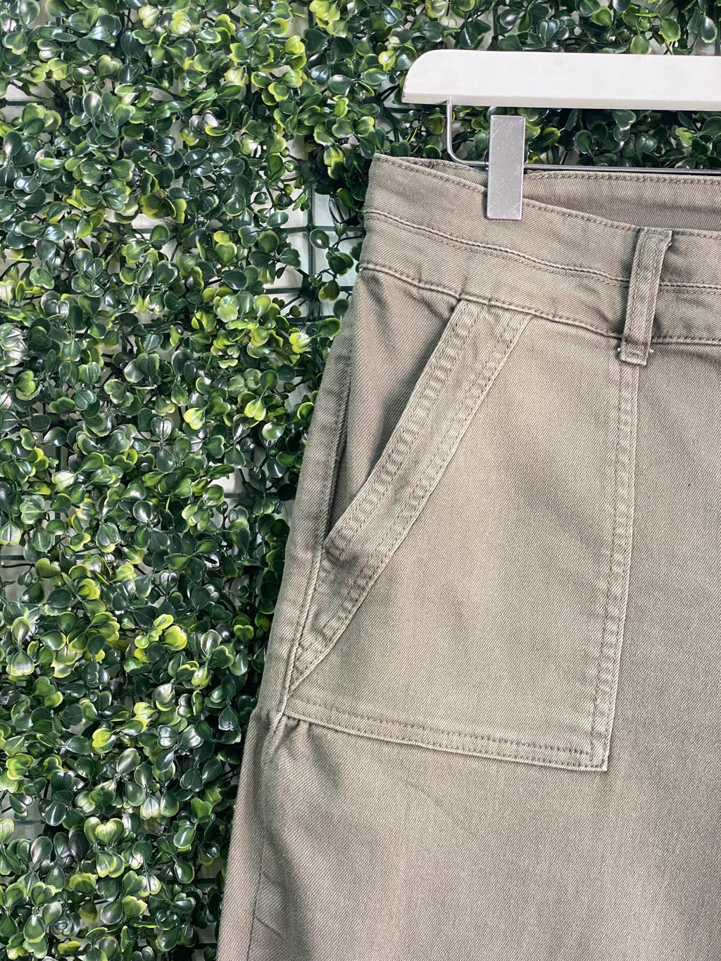 RE:DENIM Khaki Utility Straight-Leg Pants — detail