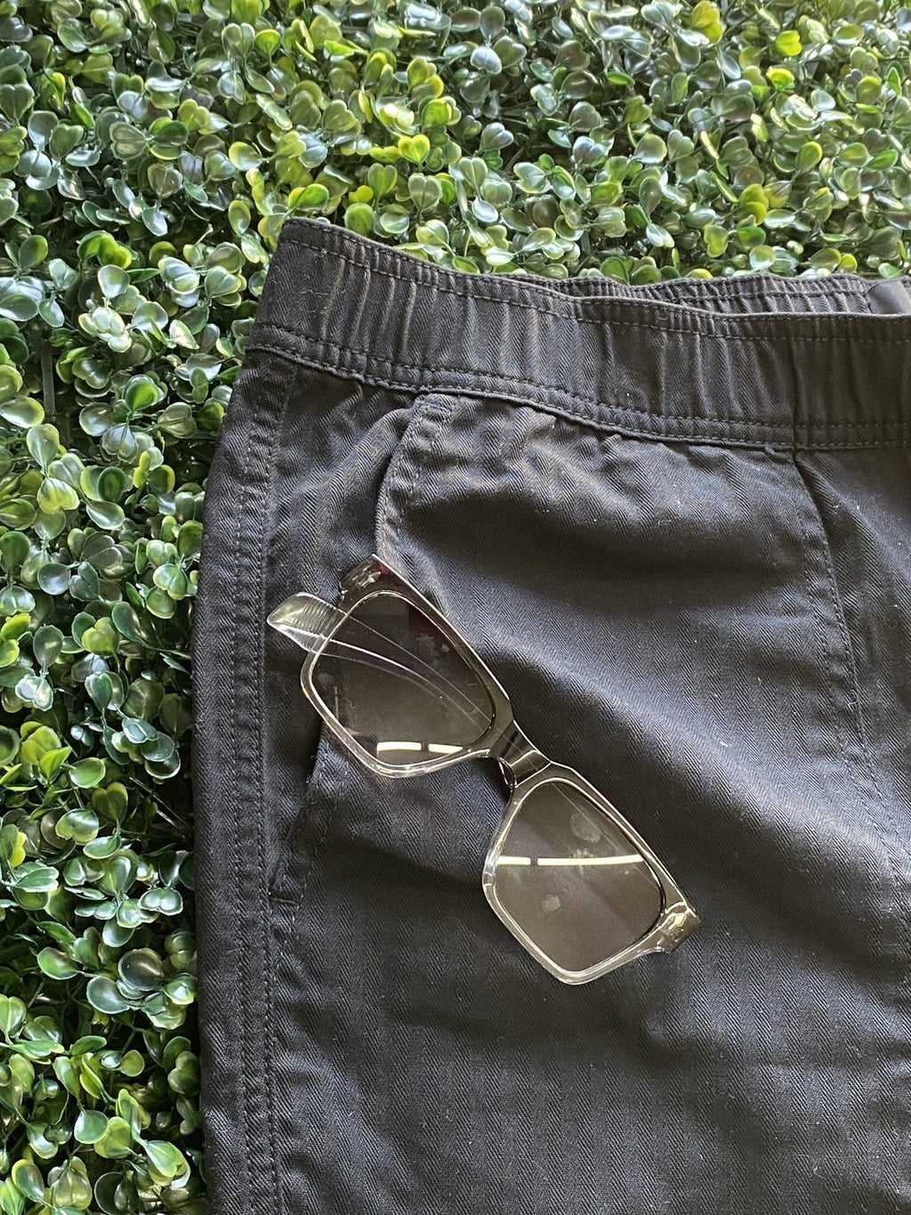 DC Shoes Black Cotton Utility Shorts — detail