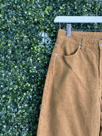 H&M Tan Corduroy Straight-Leg Pants — detail