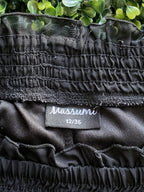 Massumi Black Chiffon Pleated Wide-Leg Pants — brand