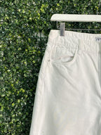 Zara White Straight-Leg Jeans — detail