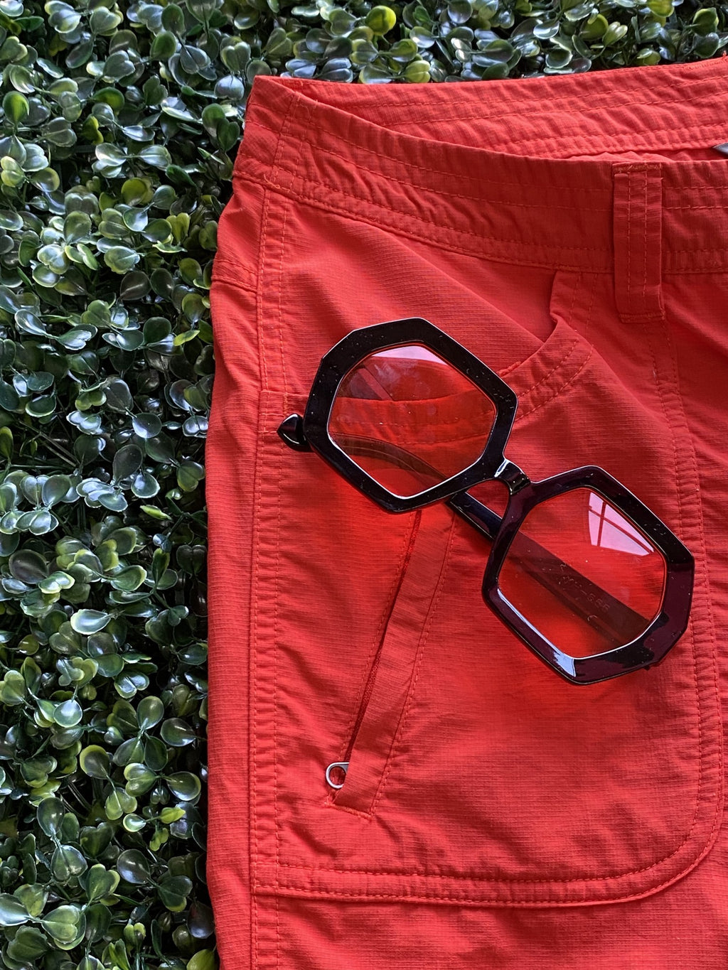 The North Face Burnt Orange Nylon Utility Shorts — detail