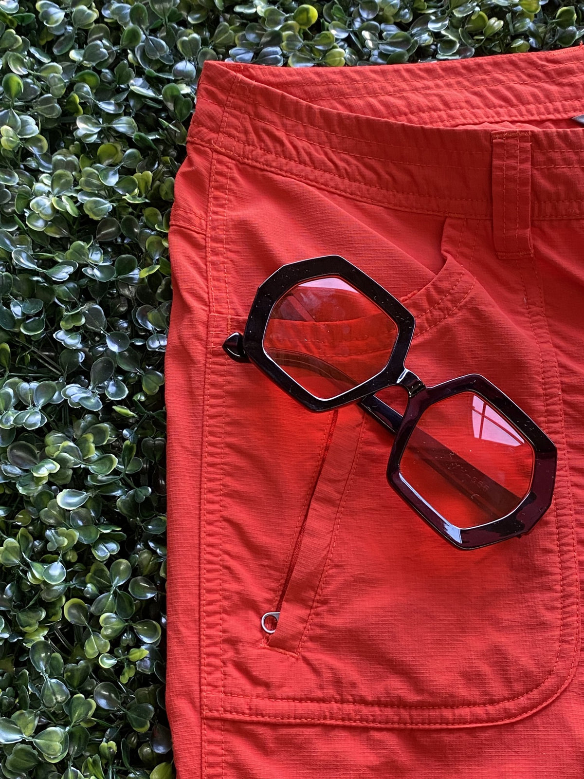 The North Face Burnt Orange Nylon Utility Shorts — detail