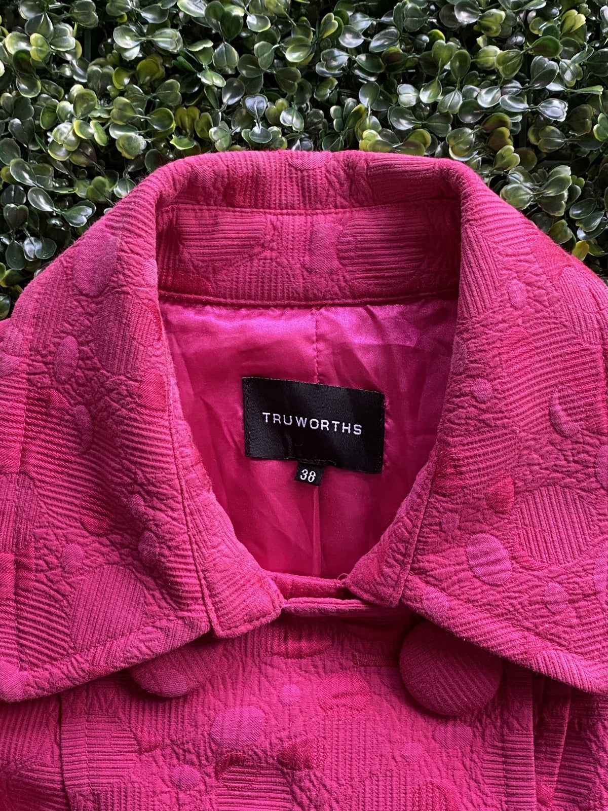 Truworths Magenta Textured Button Jacket — brand