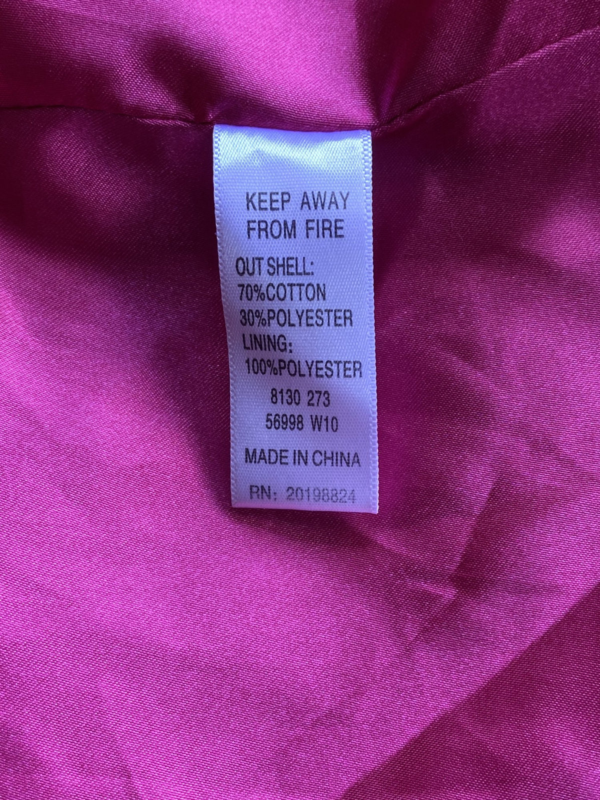 Truworths Magenta Textured Button Jacket — care