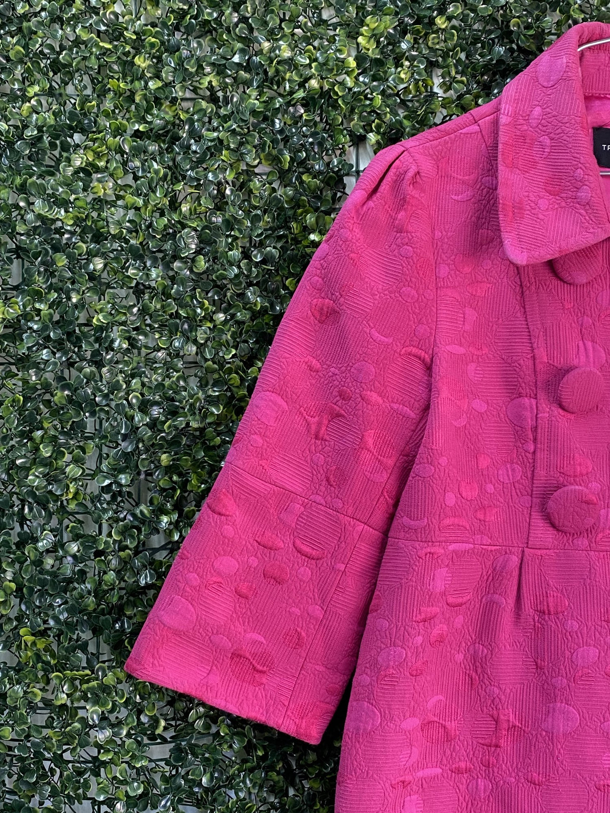 Truworths Magenta Textured Button Jacket — detail