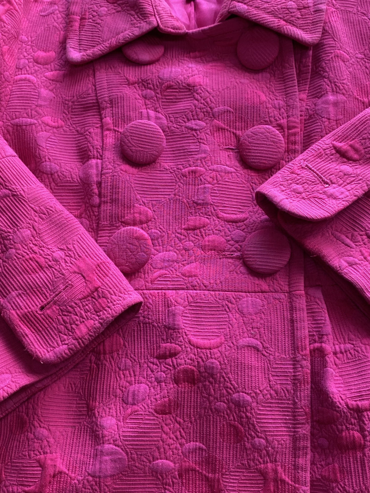 Truworths Magenta Textured Button Jacket — detail