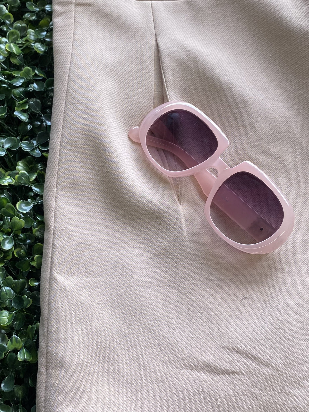 Charter Club Blush Pink Pearl-Neckline Flare-Sleeve Coat — detail