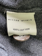 Hilton Weiner Charcoal Cotton Button Cardigan — care