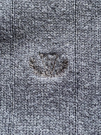 Hilton Weiner Charcoal Cotton Button Cardigan — detail