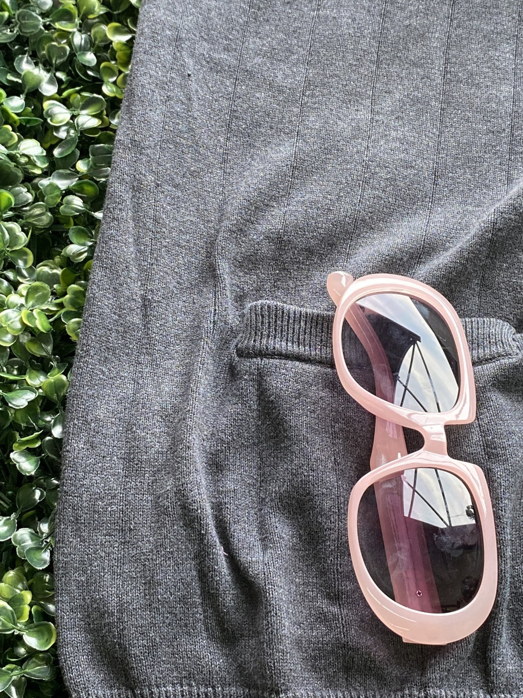 Hilton Weiner Charcoal Cotton Button Cardigan — detail