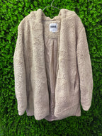 Urban Classics Beige Teddy Hooded Jacket
