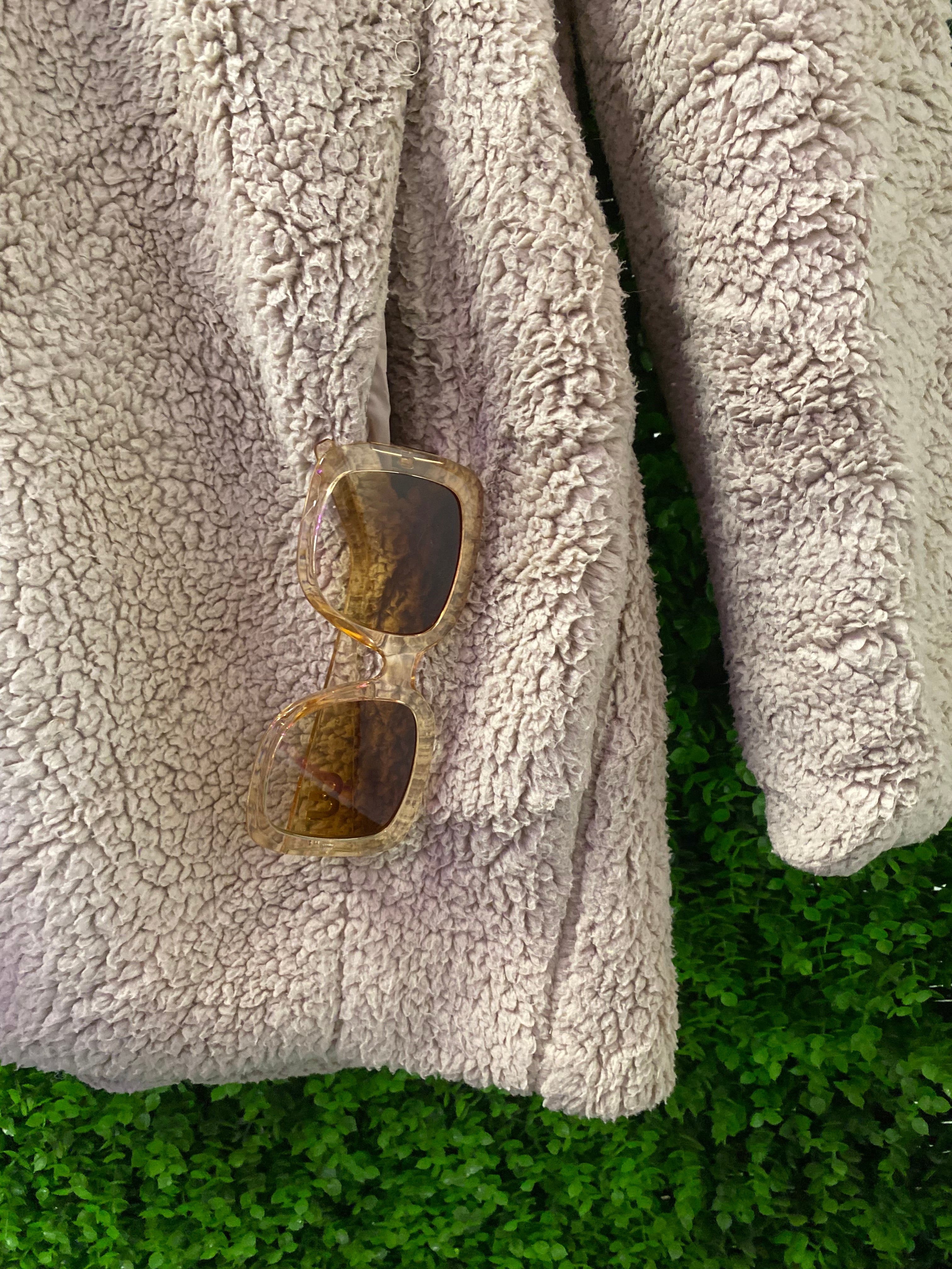Urban Classics Beige Teddy Hooded Jacket