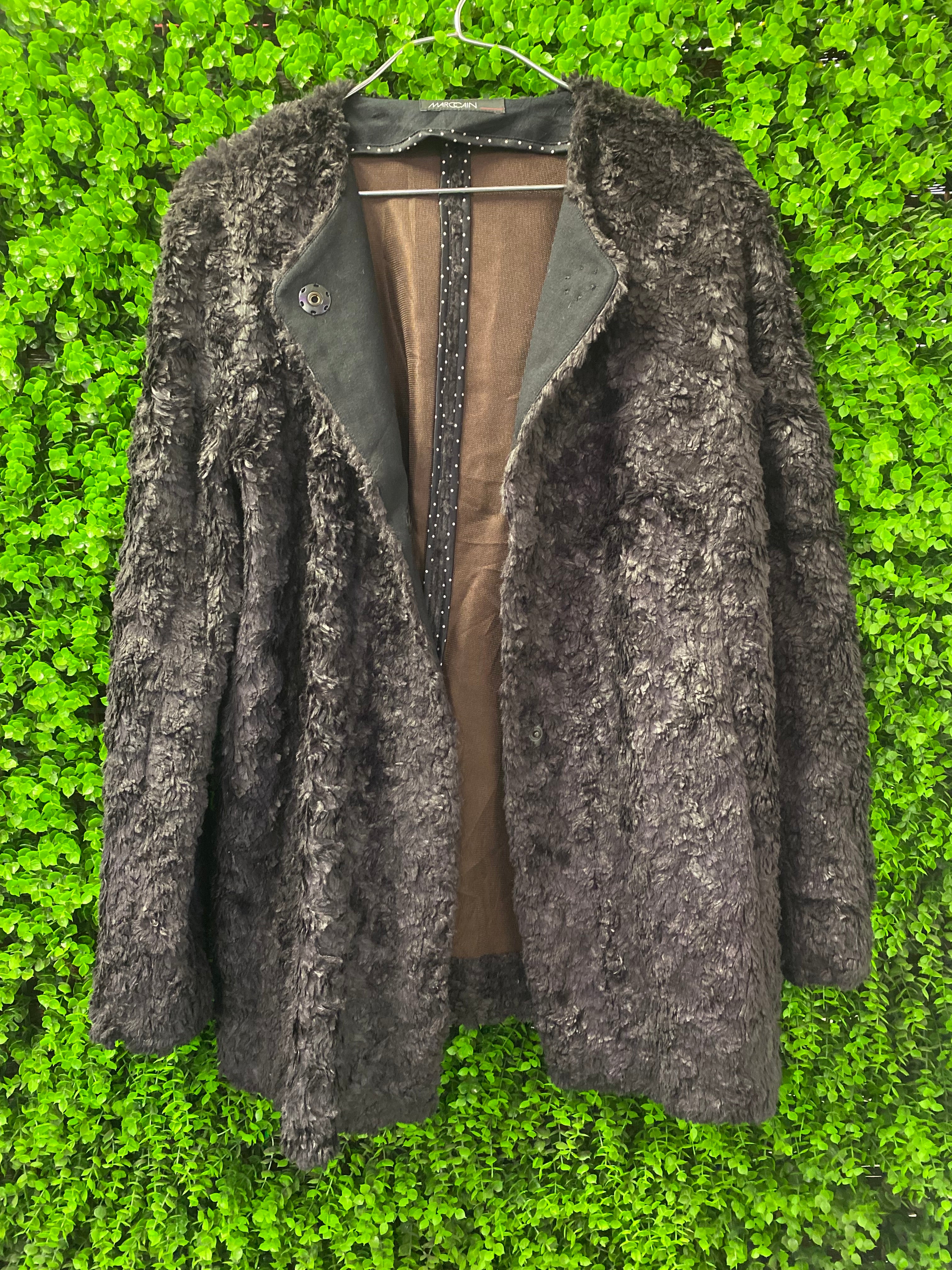 Marc Cain Dark Faux Fur Jacket