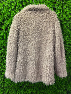 Kapalua Beige Shaggy Faux Fur Jacket with Pockets