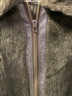 Vintage Dark Brown Faux Fur Jacket