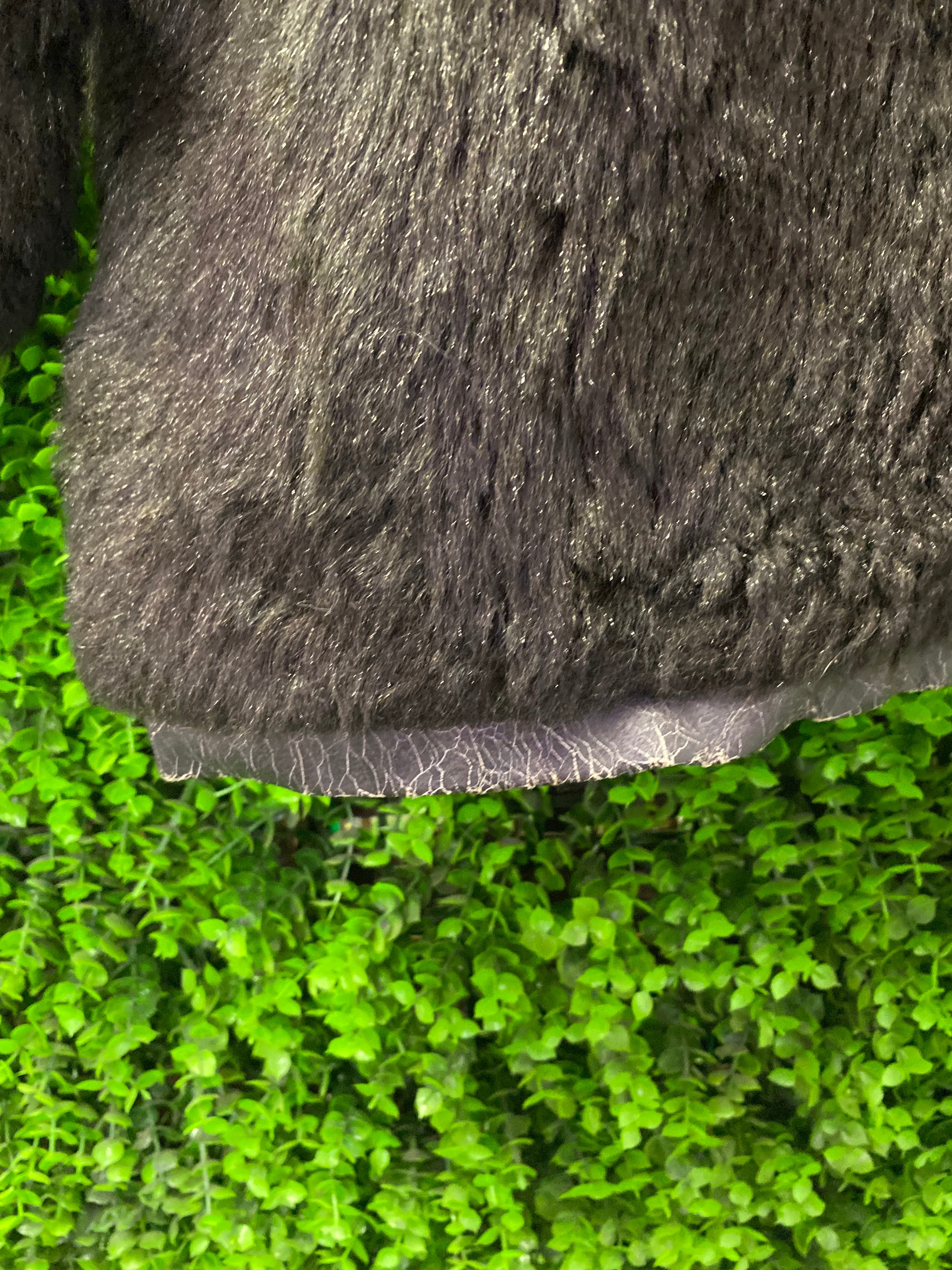 Vintage Dark Brown Faux Fur Jacket