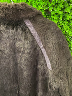 Vintage Dark Brown Faux Fur Jacket