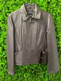 Vintage Truworths Brown Genuine Leather Zip-Up Jacket
