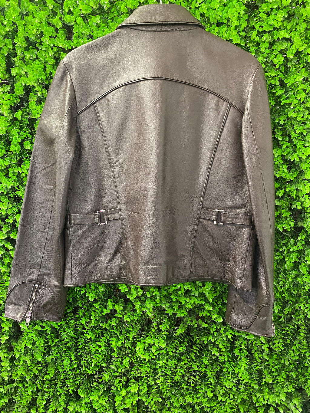 Vintage Truworths Brown Genuine Leather Zip-Up Jacket