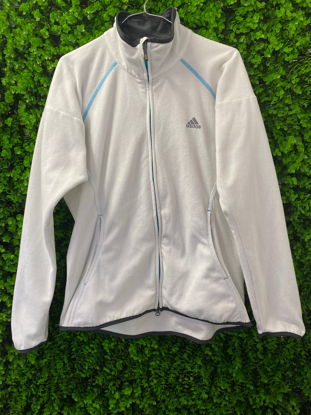 Adidas Clima365 White Fleece Zip Jacket