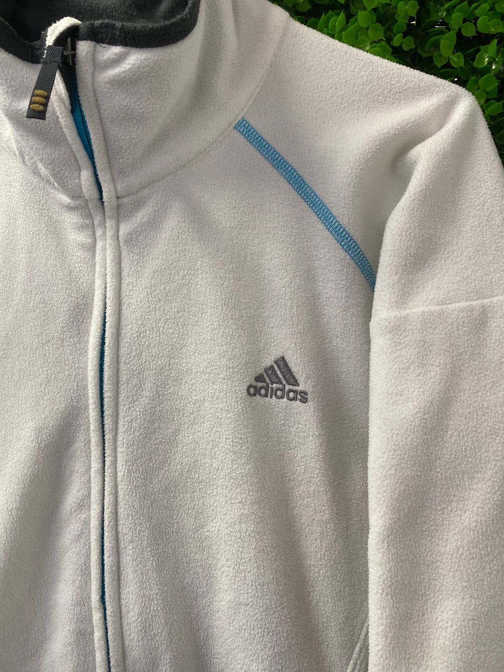 Adidas Clima365 White Fleece Zip Jacket