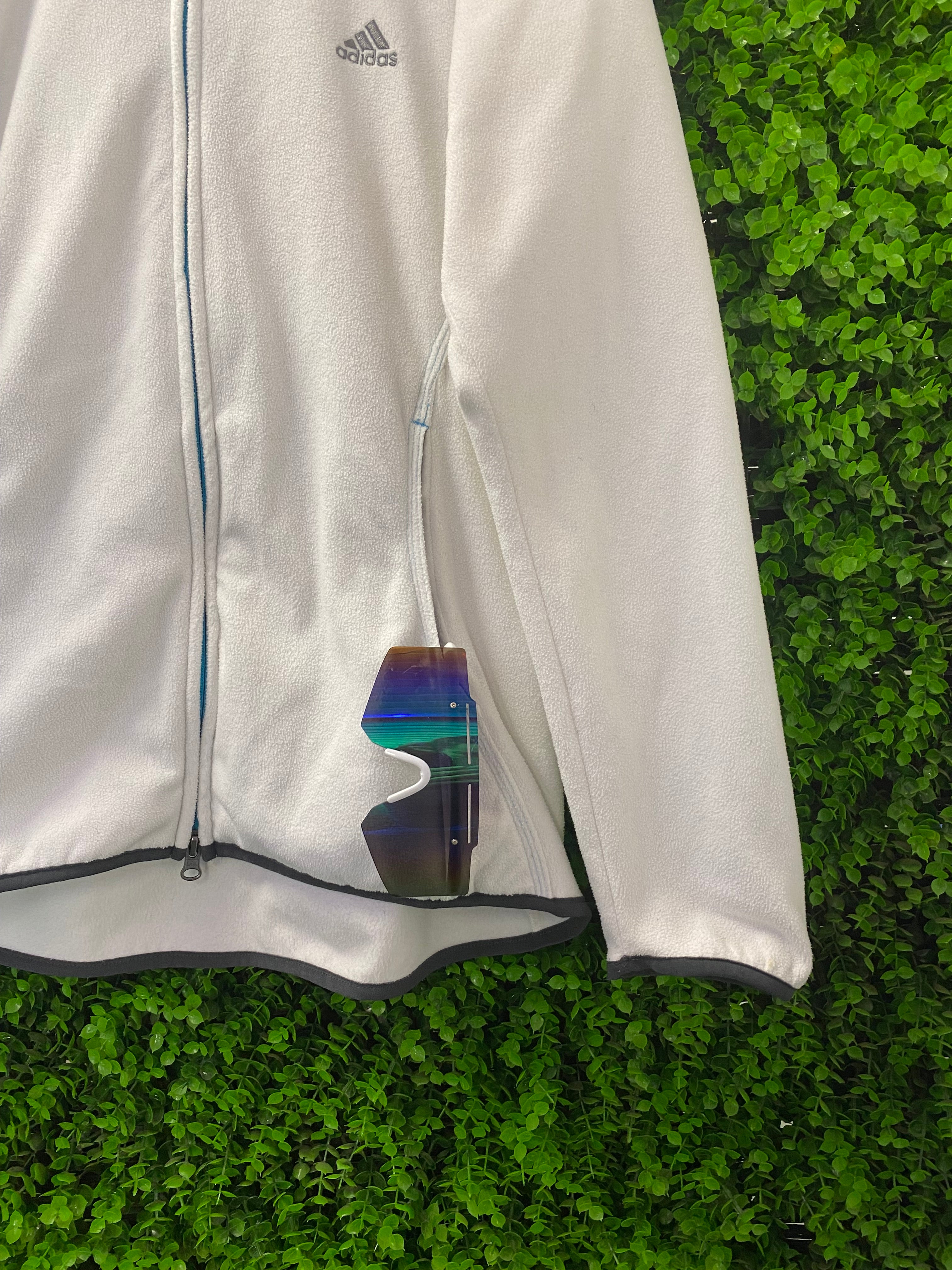Adidas Clima365 White Fleece Zip Jacket