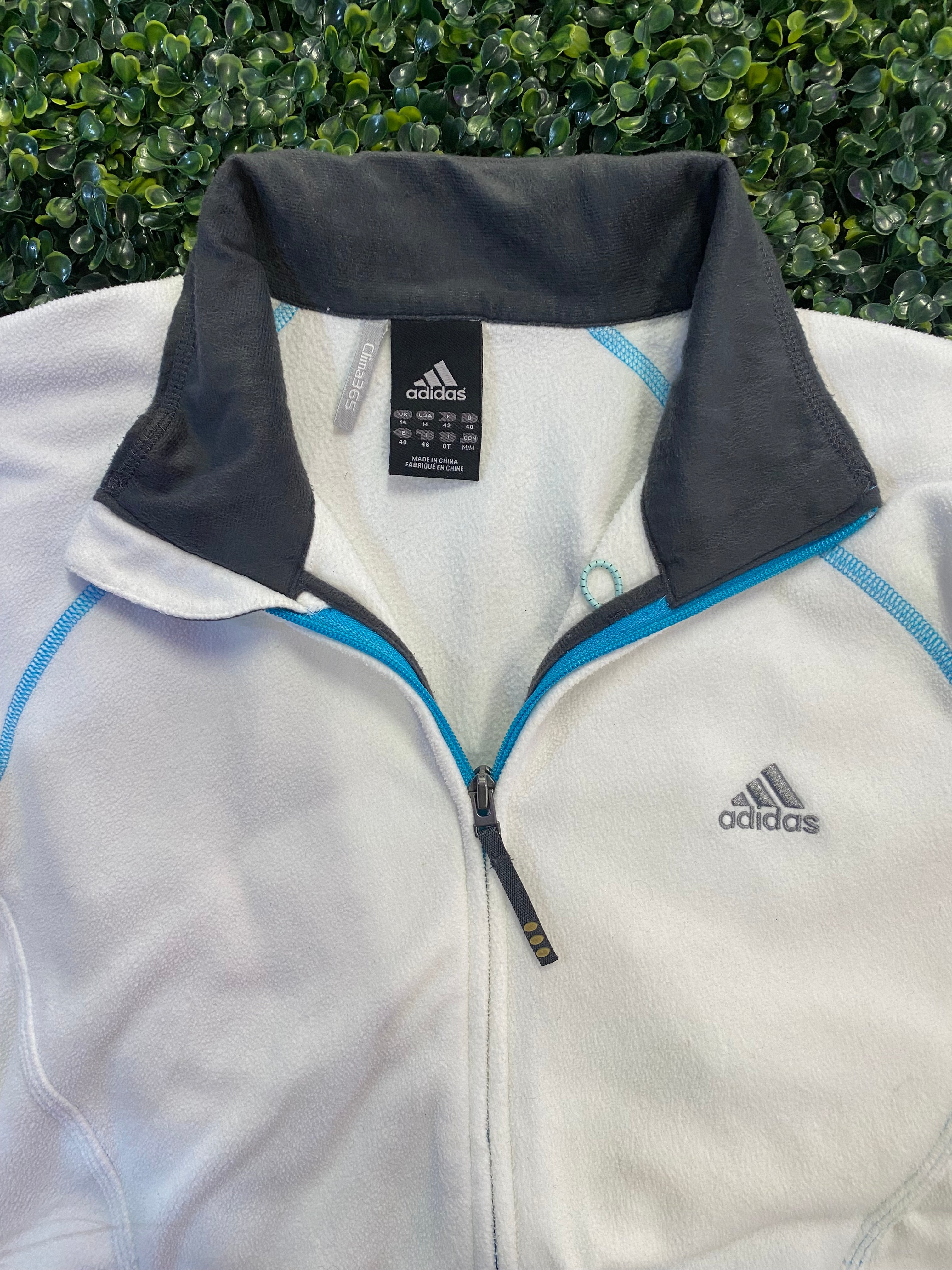 Adidas Clima365 White Fleece Zip Jacket