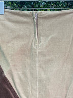 Identity Beige and Brown Corduroy Midi Skirt — 04_detail_zip