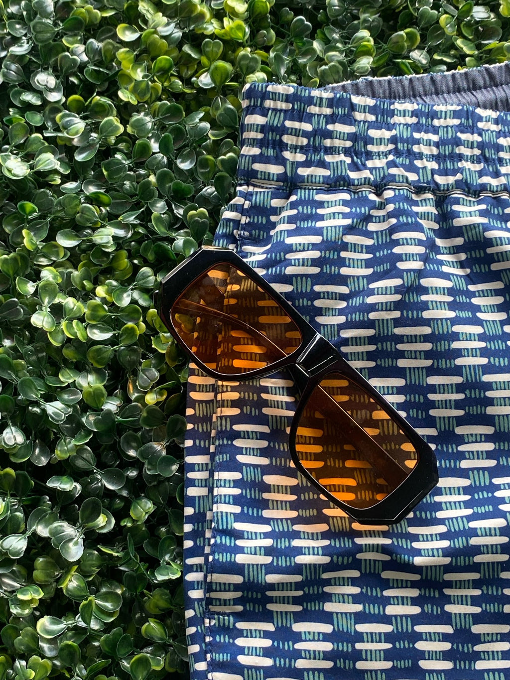Trenery Navy Dash-Print Swim Shorts — 06_detail_print