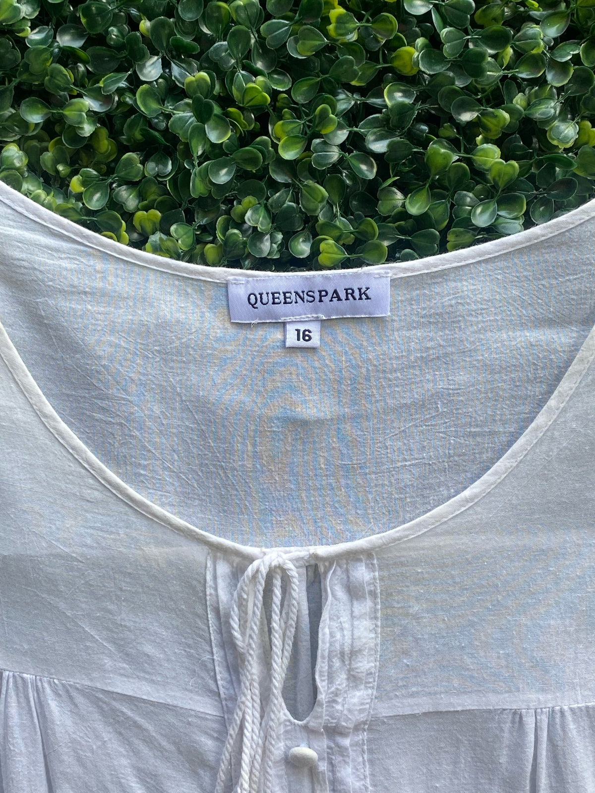 Queenspark White Lace-Hem Blouse — 05_brand