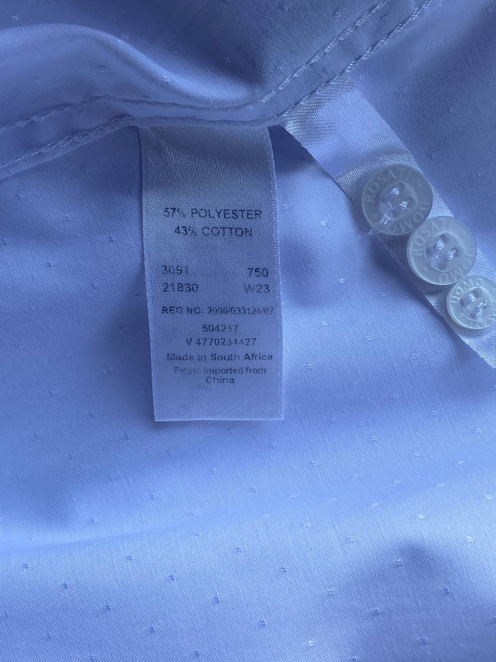 Rosati Uomo White Dot Shirt — 05-care