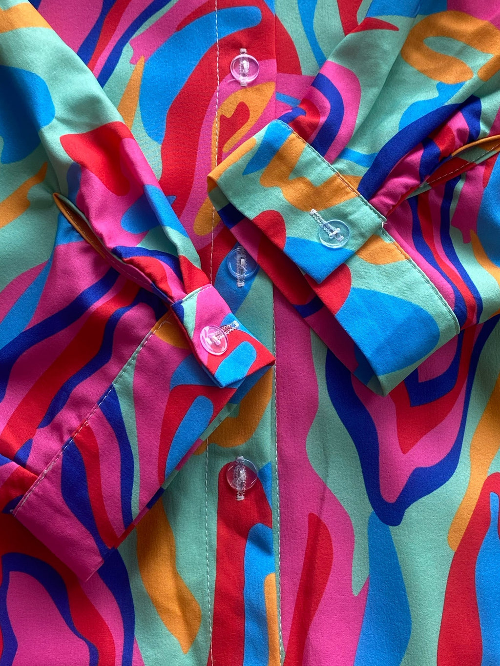 Mint Swirl Print Shirt — 06-cuffs