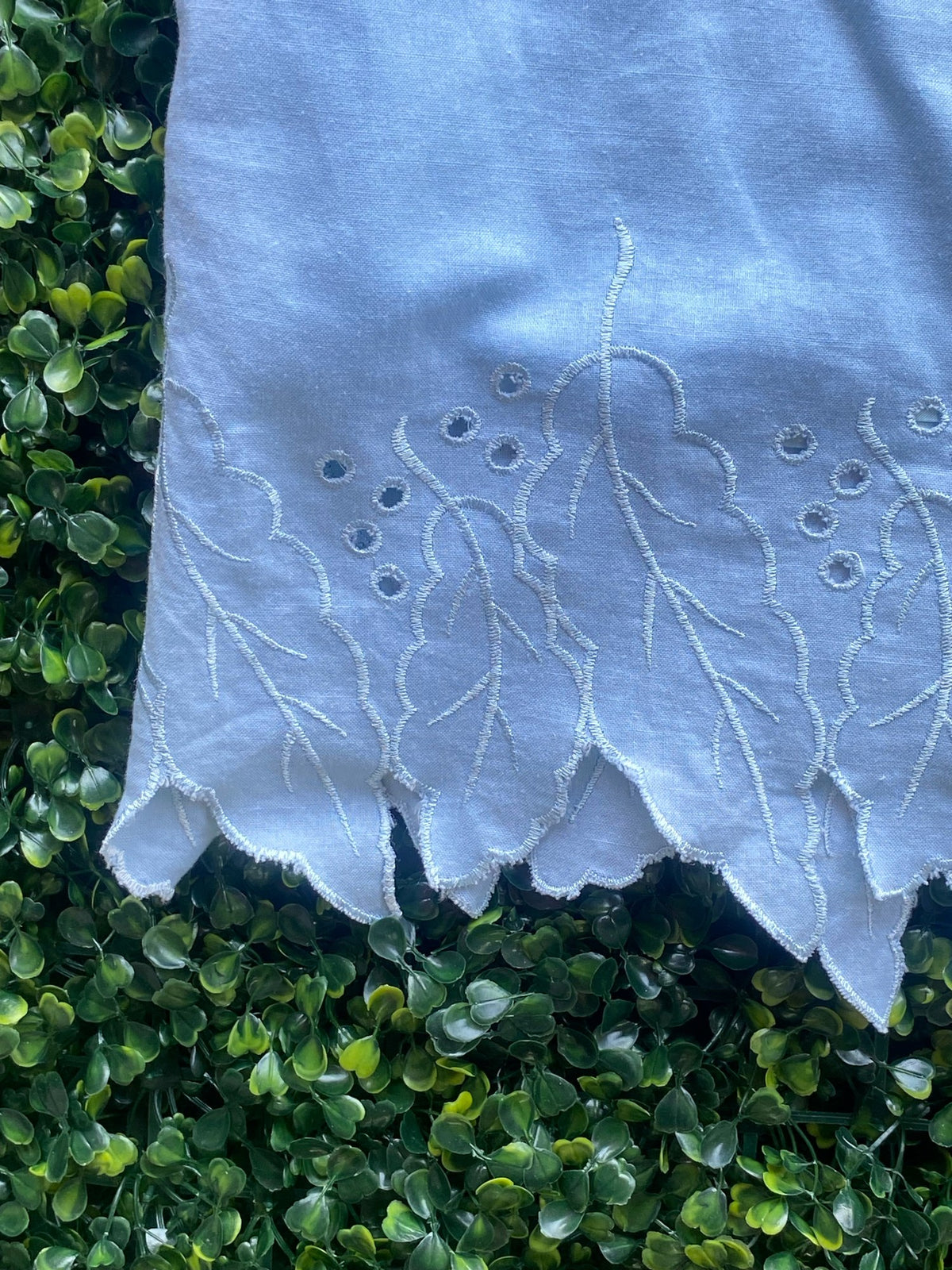 Chiffons London Mint Linen Skirt — 03-hem