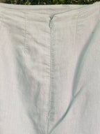Chiffons London Mint Linen Skirt — 04-zip