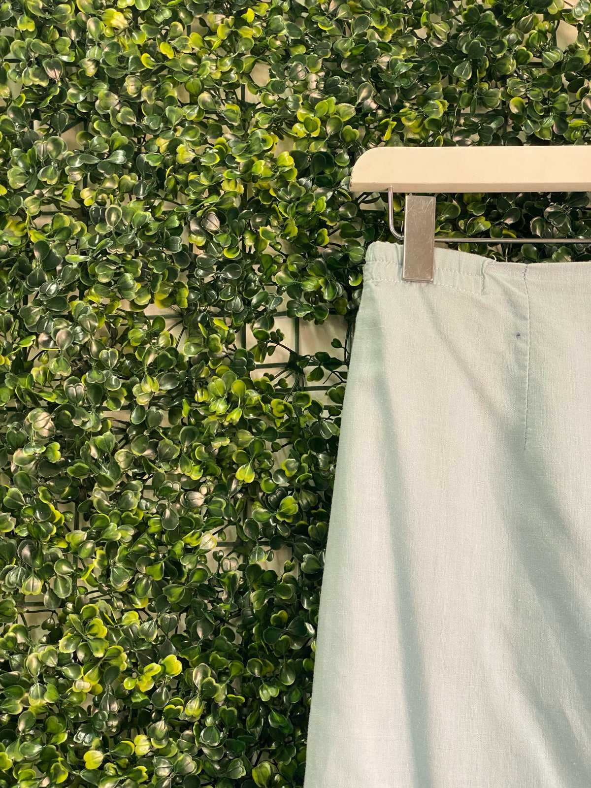 Chiffons London Mint Linen Skirt — 05-waist