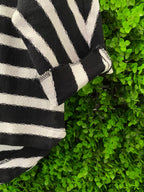 Veronika Maine Black & White Striped Knit Top