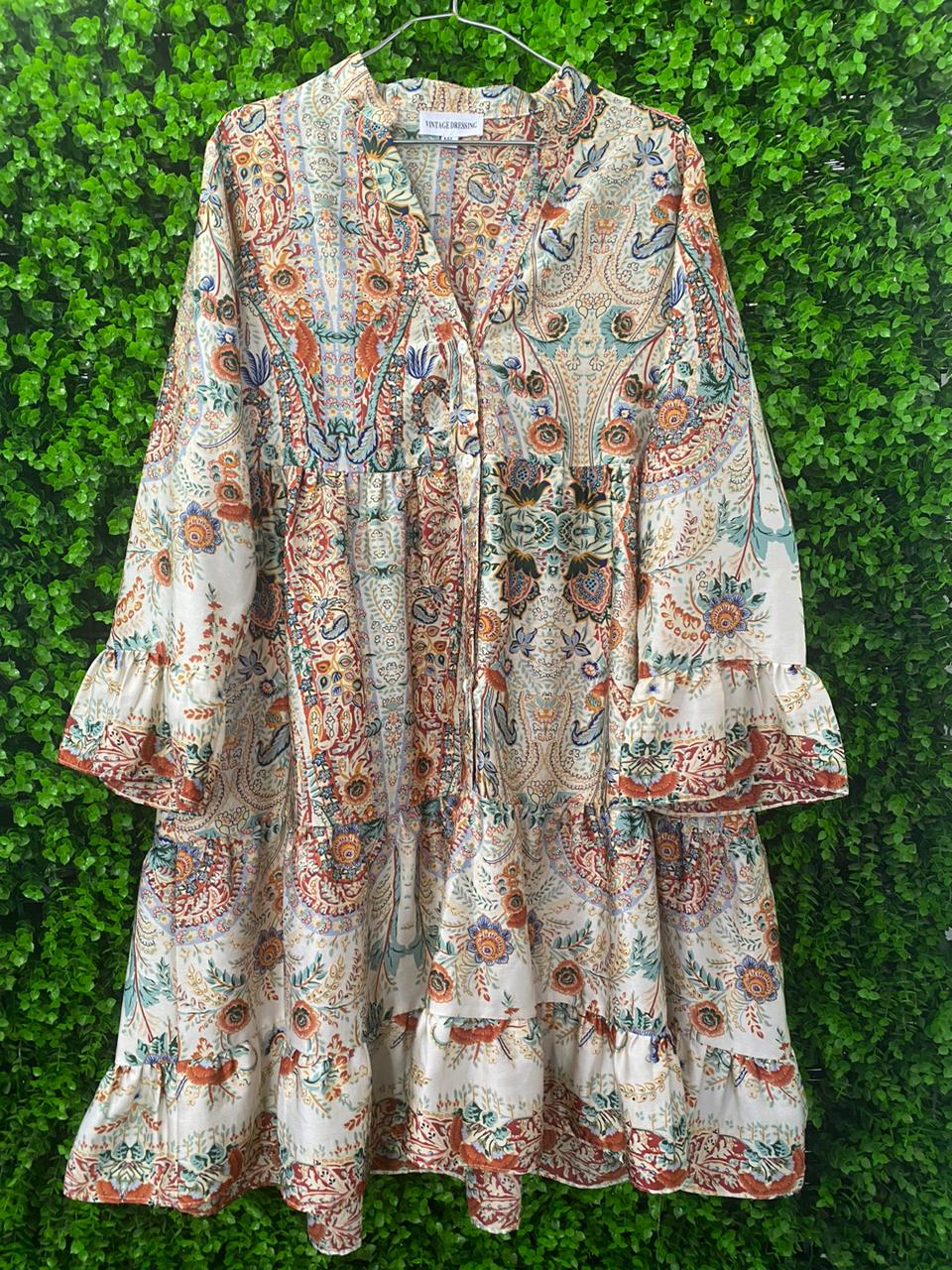 Boho Paisley Tiered Dress