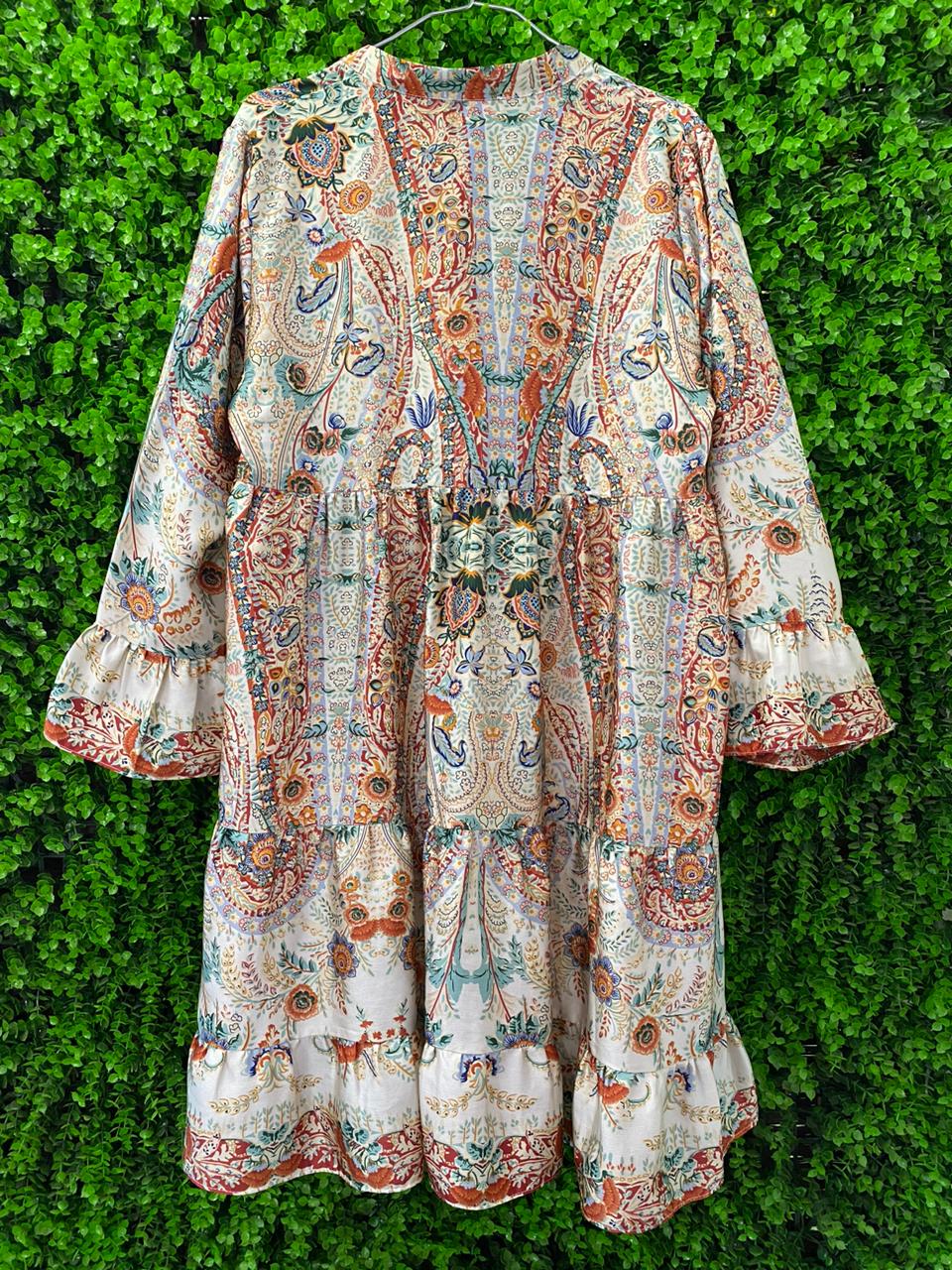 Boho Paisley Tiered Dress