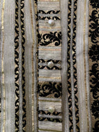 Vintage Gold & Black Baroque Stripe Shirt Dress