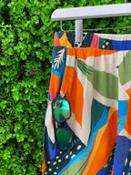 Cotton Abstract Print Two-Piece Set