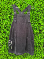 Charcoal Corduroy Pinafore Dress