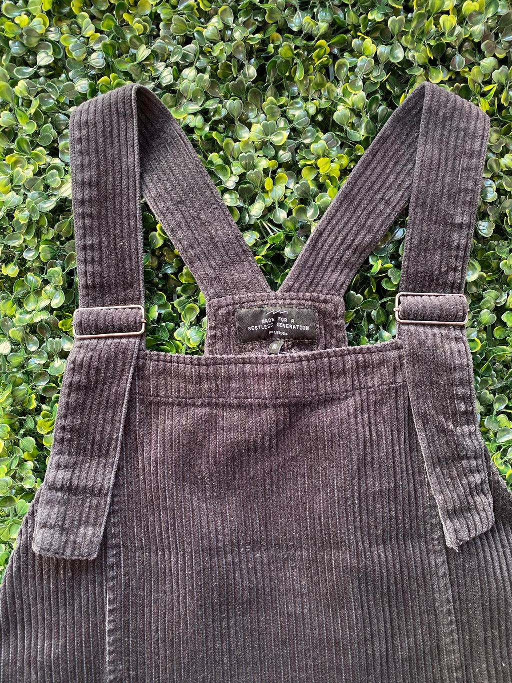Charcoal Corduroy Pinafore Dress