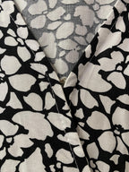 Black & White Floral Wrap Dress