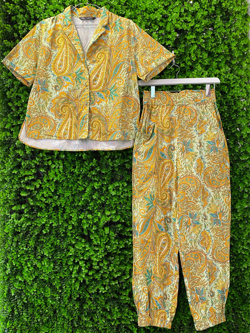 Zara Paisley Print Two-Piece Set