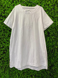 Fresh White Linen-Look Tunic Dress