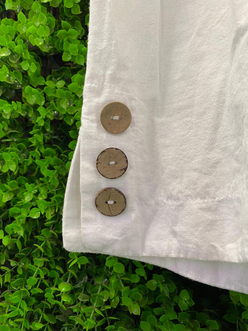 Fresh White Linen-Look Tunic Dress
