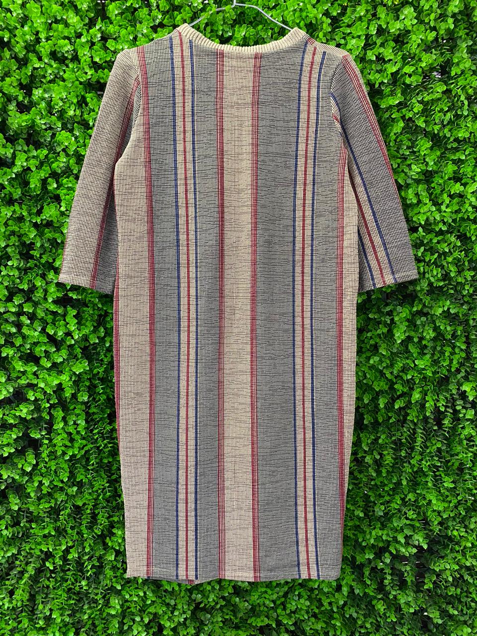 Zara Striped Knit Midi Dress