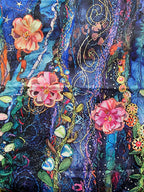Artistic Floral Print Kimono Jacket